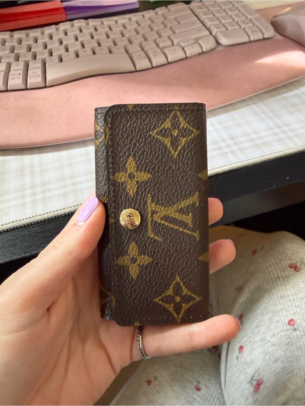 Louis Vuitton Monogram Brown & Gold Key Holder